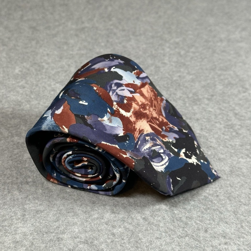 Vintage London Fog Abstract Floral Tie USA 80s 90s Polyester Wide